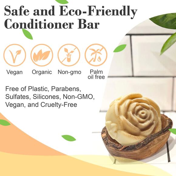 RICE WATER PROTEIN Conditioner Bar for Hair Growth and Strengthening - Picture 4 of 6